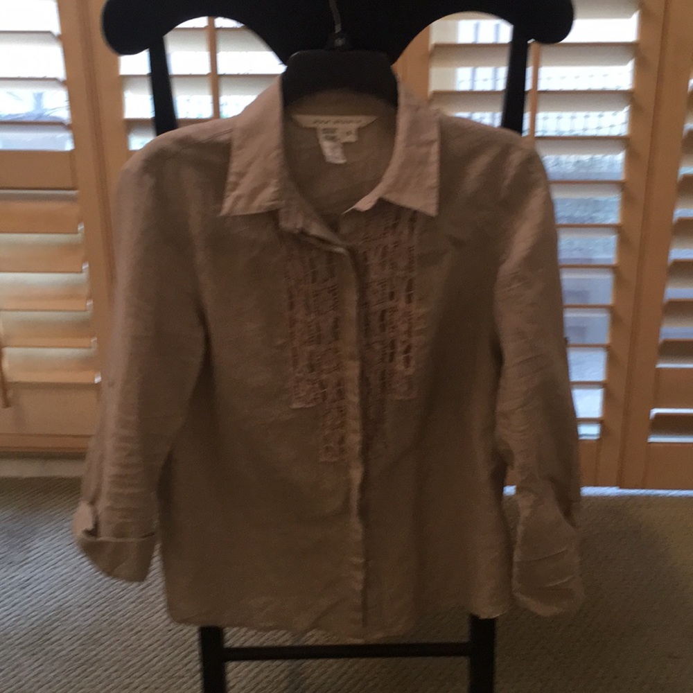 Khaki Colored Button Down Shirt